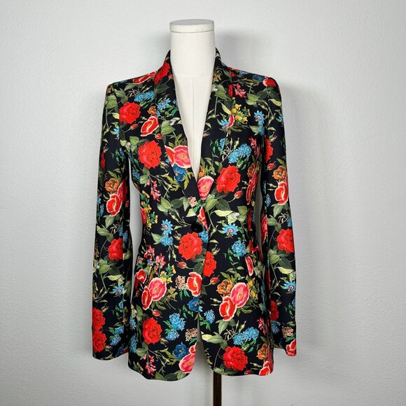 Alice + Olivia Jackets & Blazers - Alice + Olivia Floral Print Blazer - Size 0
